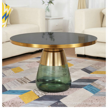 smart coffee table in brass gold